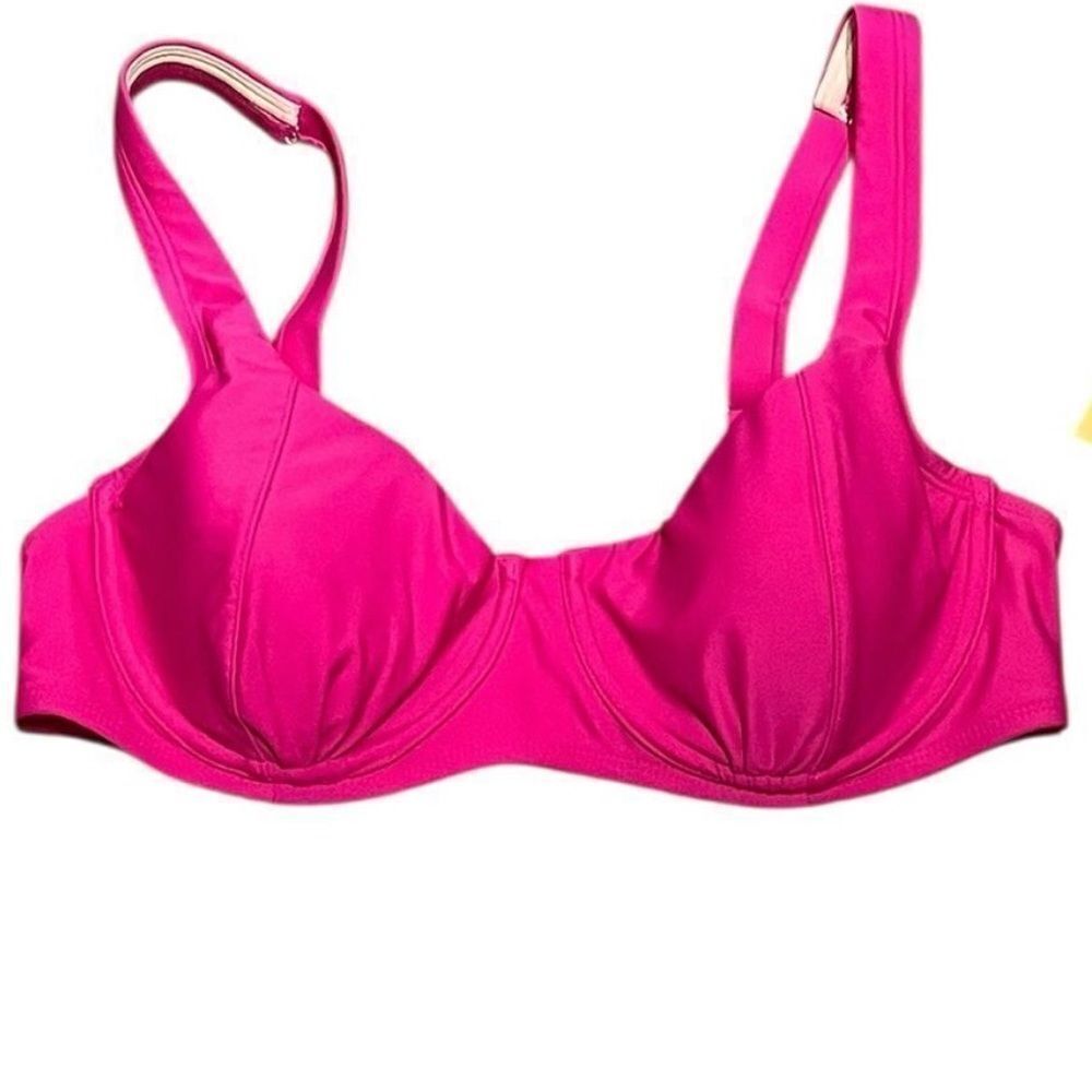Kona Sol Raspberry‎ Pink Underwire Swim Top, Size L (12-14)